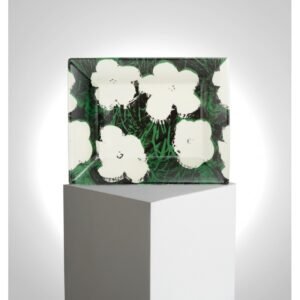 Andy WARHOL Vide-poche ”White Flowers”